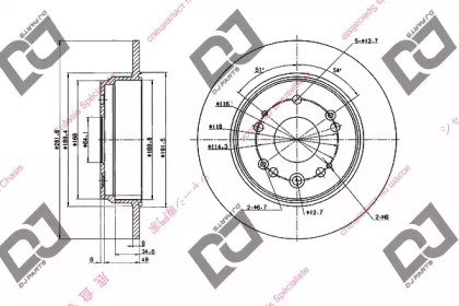 Тормозной диск DJ PARTS BD1984